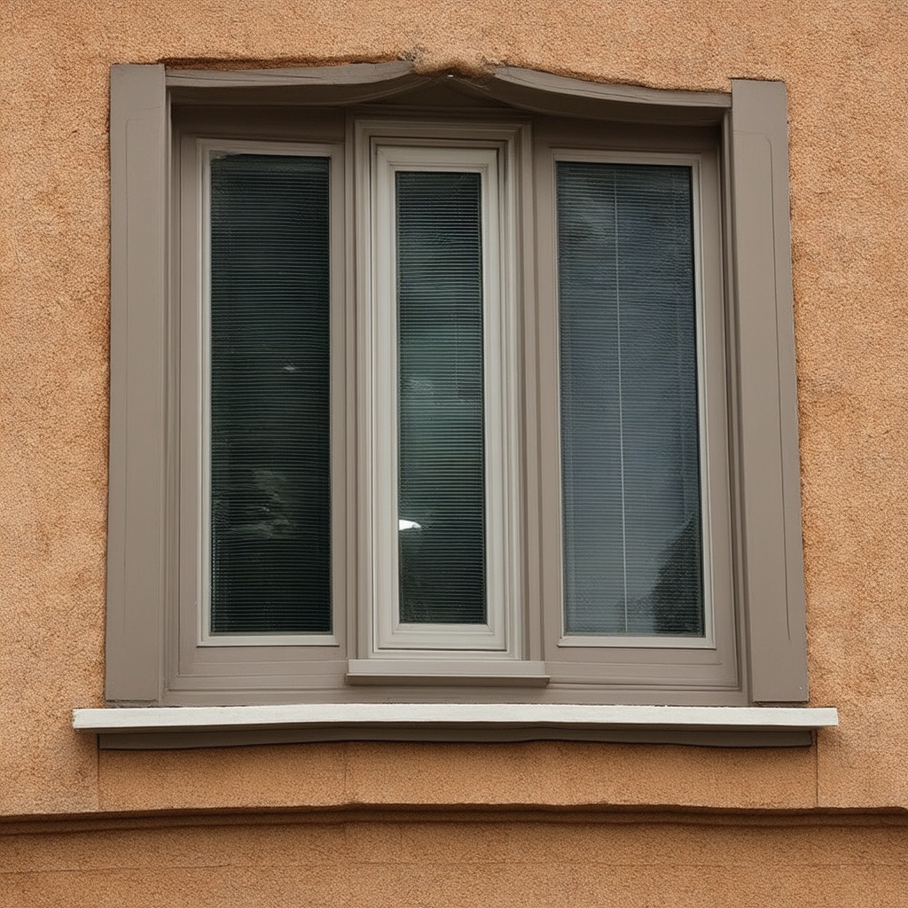 A close-up view of a window showcasing advanced window technologies like Low-E glass and gas fills, highlighting their sleek design and functionality